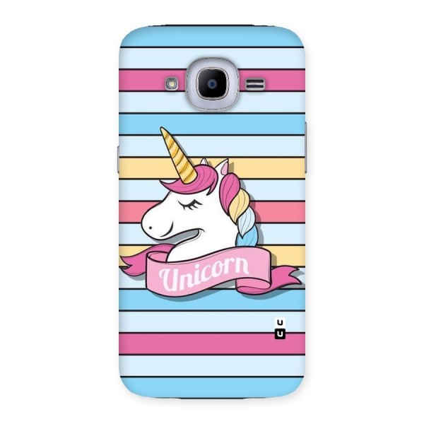Unicorn Stripes Back Case for Samsung Galaxy J2 2016